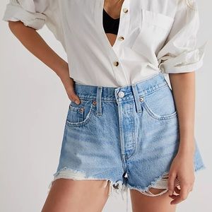 Levi’s 501 High Rise Jean Shorts Distressed Ripped Cut Off 2.5” Inseam Women 31